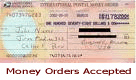 We Accept Money Orders